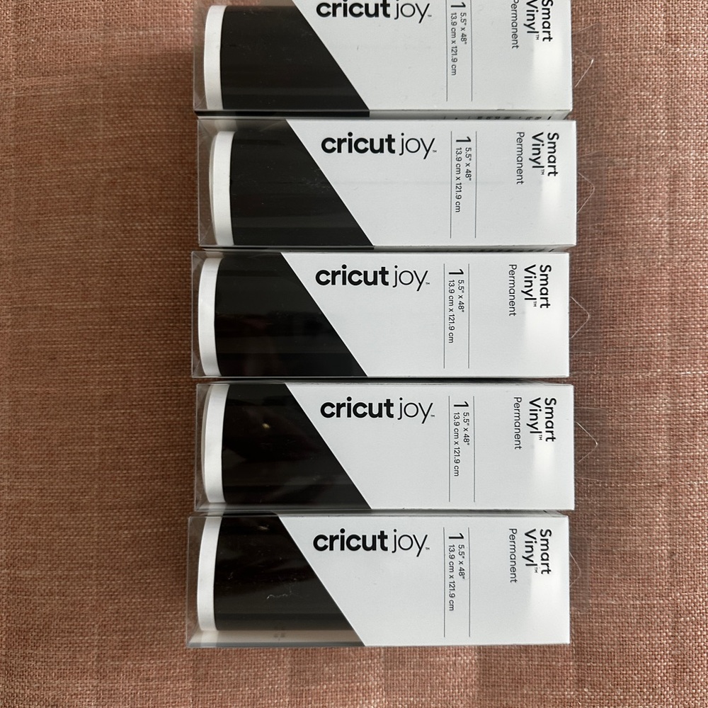 Bundle of 5 Cricut Joy Smart Vinyl Permanent in Black